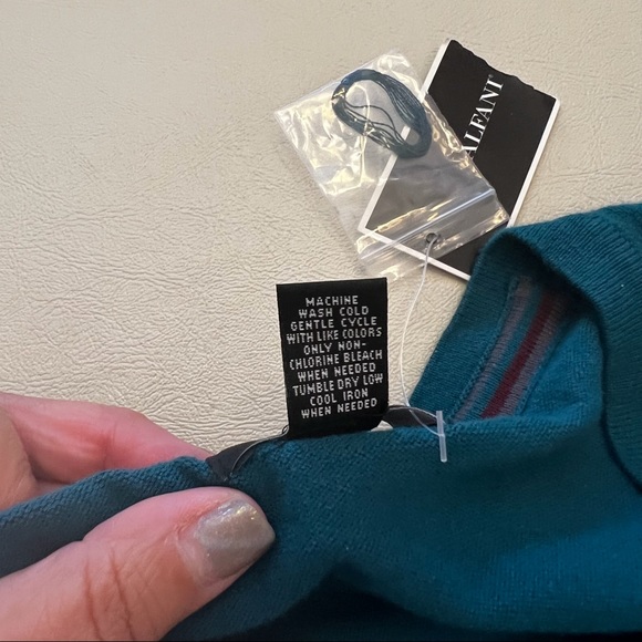 Alfani Teal Lightweight Sweater NWT I-5 - Picture 4 of 7